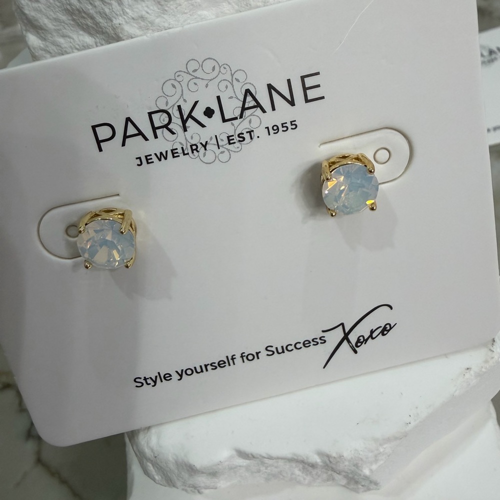 Park Lane Womens Impression Opalescent Gold Statement Earrings NIB - Picture 3 of 3